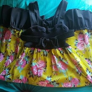*AUTHENTIC* Betsey Johnson Swim Cover Black Floral
